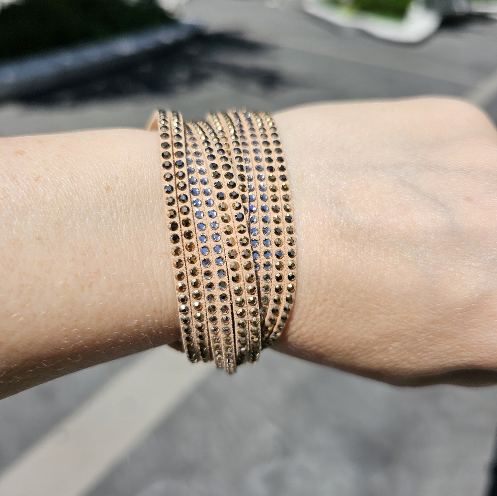 Swarovski Double Wrap Bracelet Multiple Colors Su… - image 4